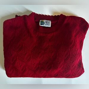 Vintage Great Lakes Country Red Knit Sweater